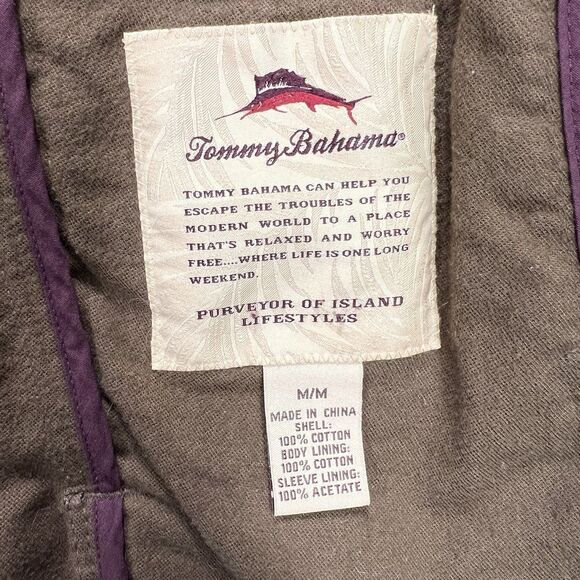 Tommy Bahama Mens M Brown Jacket Soft Brushed Coastal Casual Earth Tone Fall Fit - Picture 6 of 9